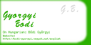gyorgyi bodi business card